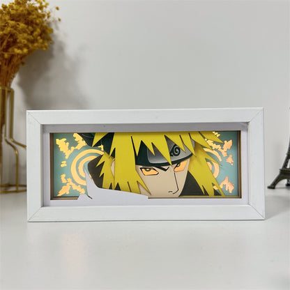 Anime theme RGB paper carving lamp, multi-color mode, remote control dimming