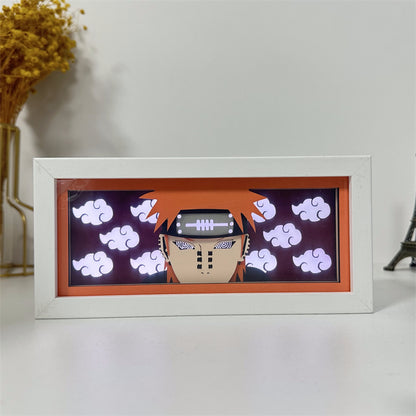 Anime theme RGB paper carving lamp, multi-color mode, remote control dimming