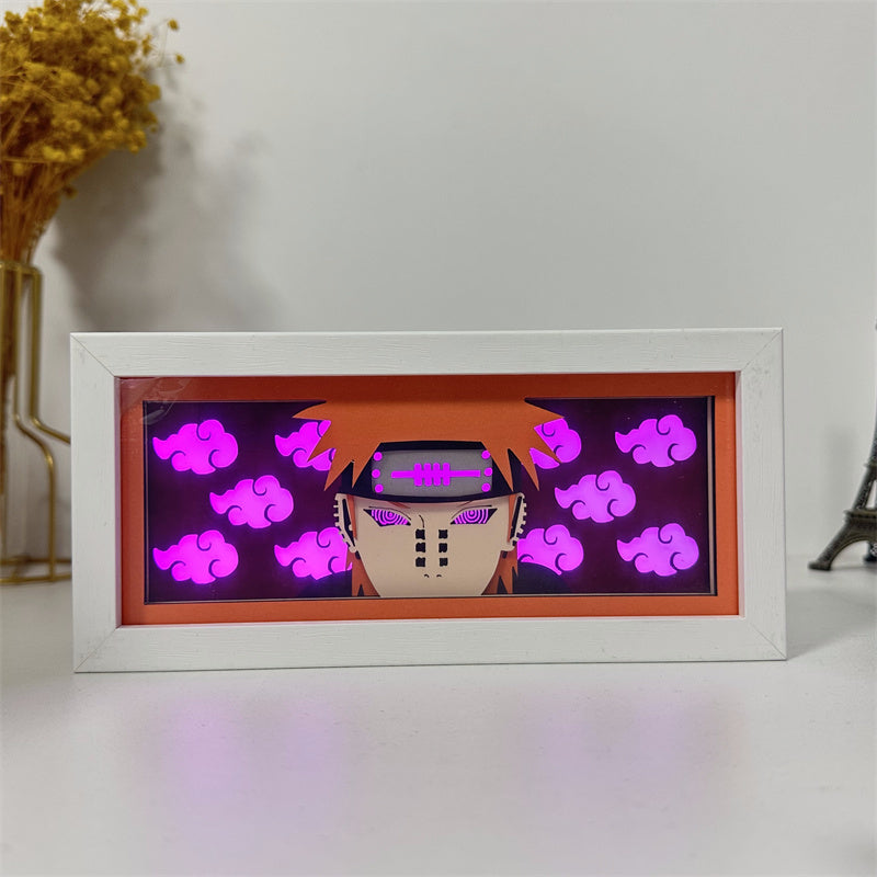 Anime theme RGB paper carving lamp, multi-color mode, remote control dimming