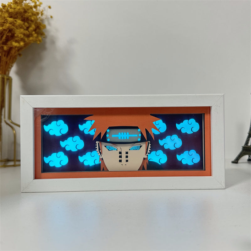 Anime theme RGB paper carving lamp, multi-color mode, remote control dimming