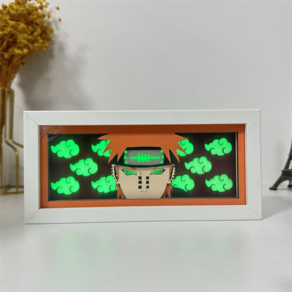 Anime theme RGB paper carving lamp, multi-color mode, remote control dimming