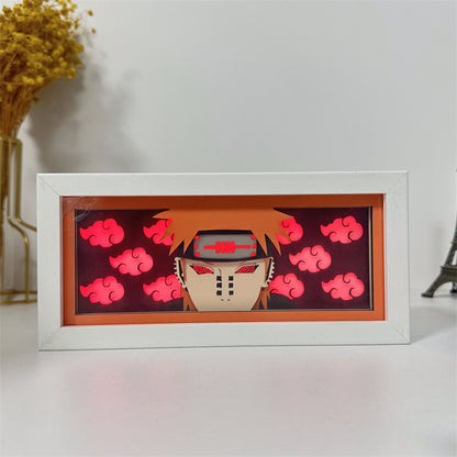 Anime theme RGB paper carving lamp, multi-color mode, remote control dimming