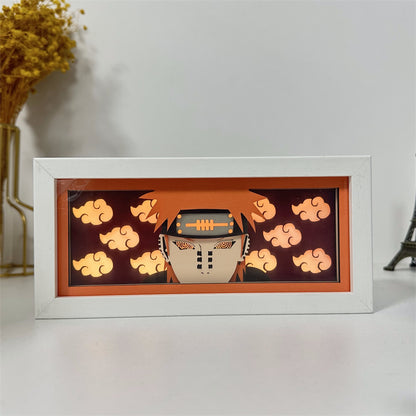 Anime theme RGB paper carving lamp, multi-color mode, remote control dimming