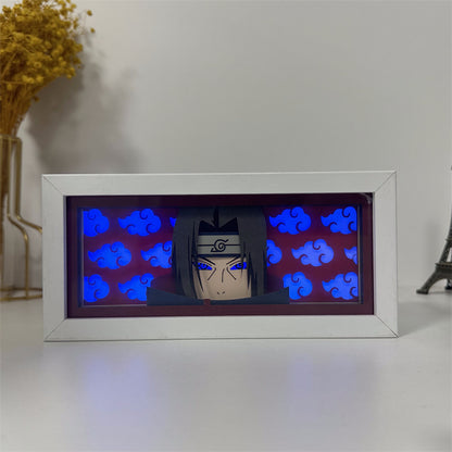 Anime theme RGB paper carving lamp, multi-color mode, remote control dimming