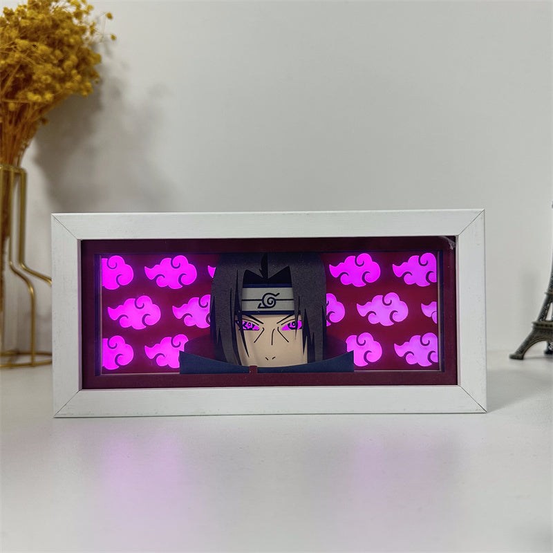 Anime theme RGB paper carving lamp, multi-color mode, remote control dimming