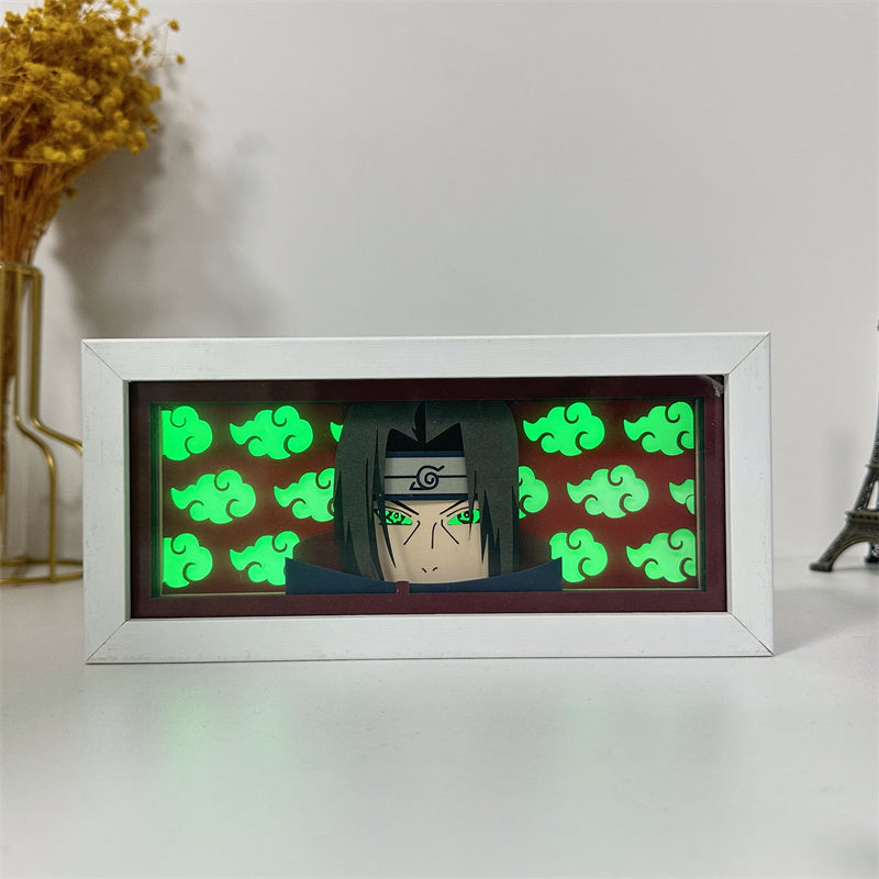 Anime theme RGB paper carving lamp, multi-color mode, remote control dimming