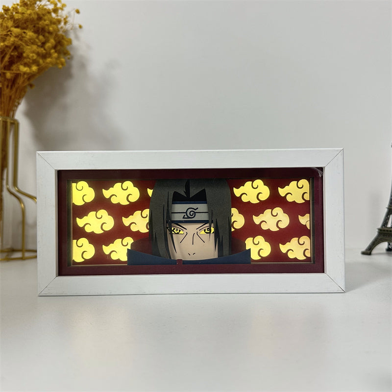 Anime theme RGB paper carving lamp, multi-color mode, remote control dimming