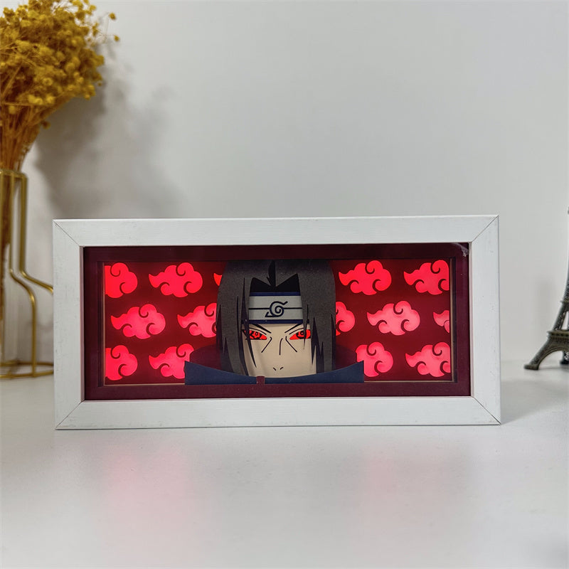 Anime theme RGB paper carving lamp, multi-color mode, remote control dimming