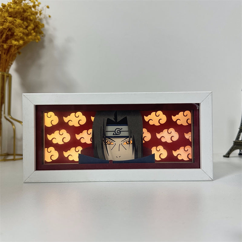 Anime theme RGB paper carving lamp, multi-color mode, remote control dimming