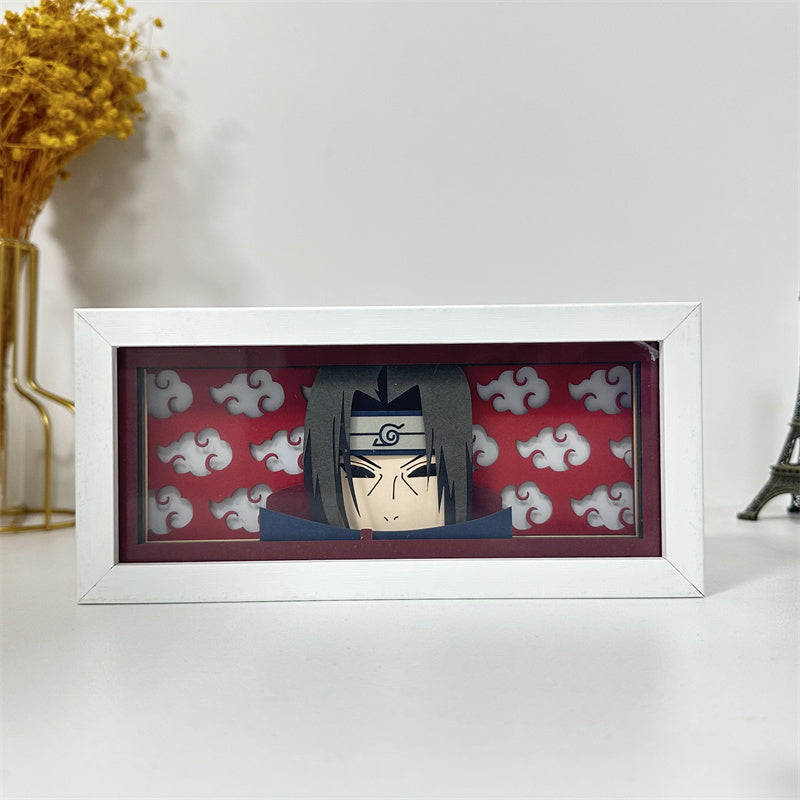 Anime theme RGB paper carving lamp, multi-color mode, remote control dimming