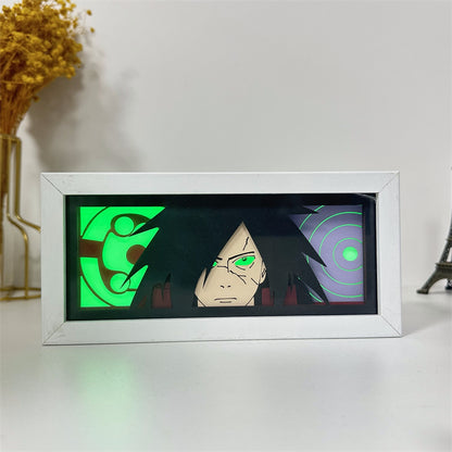 Anime theme RGB paper carving lamp, multi-color mode, remote control dimming