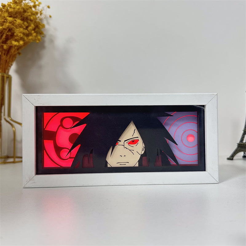 Anime theme RGB paper carving lamp, multi-color mode, remote control dimming