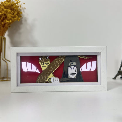 Anime theme RGB paper carving lamp, multi-color mode, remote control dimming