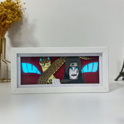 Anime theme RGB paper carving lamp, multi-color mode, remote control dimming