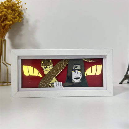 Anime theme RGB paper carving lamp, multi-color mode, remote control dimming