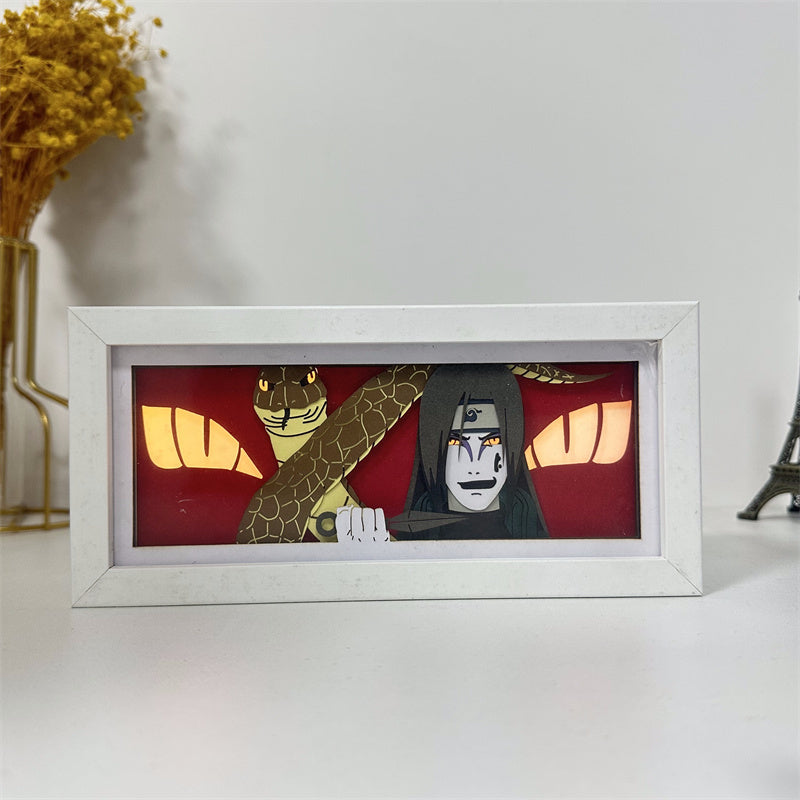 Anime theme RGB paper carving lamp, multi-color mode, remote control dimming