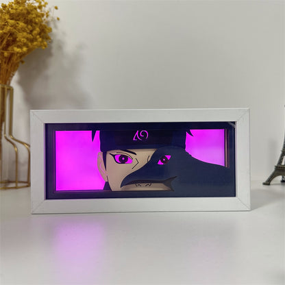 Anime theme RGB paper carving lamp, multi-color mode, remote control dimming