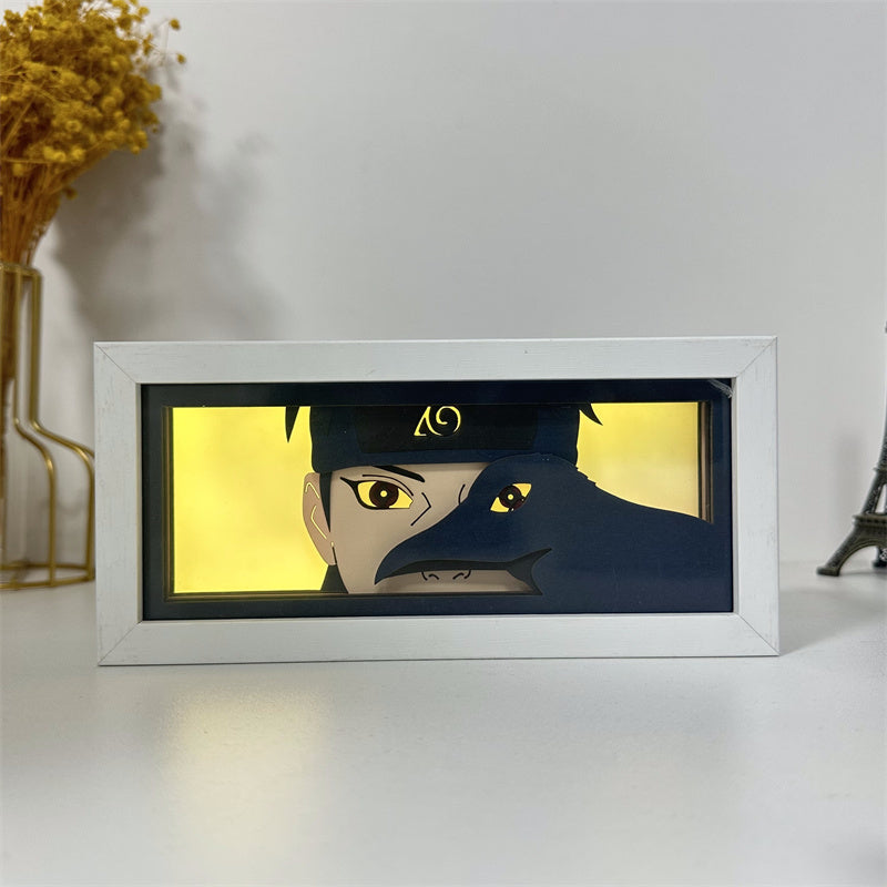 Anime theme RGB paper carving lamp, multi-color mode, remote control dimming