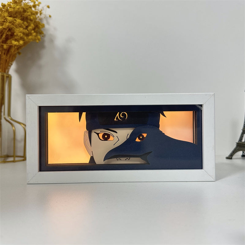 Anime theme RGB paper carving lamp, multi-color mode, remote control dimming