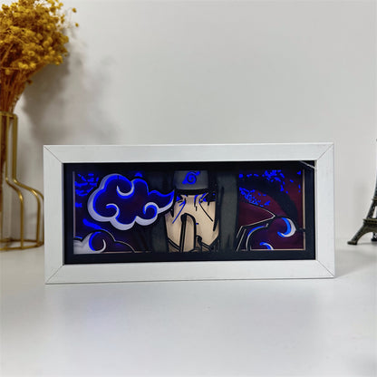 Anime theme RGB paper carving lamp, multi-color mode, remote control dimming