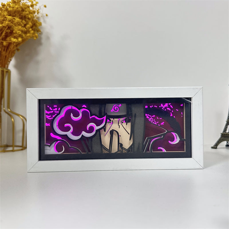 Anime theme RGB paper carving lamp, multi-color mode, remote control dimming