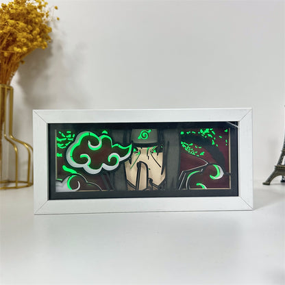 Anime theme RGB paper carving lamp, multi-color mode, remote control dimming