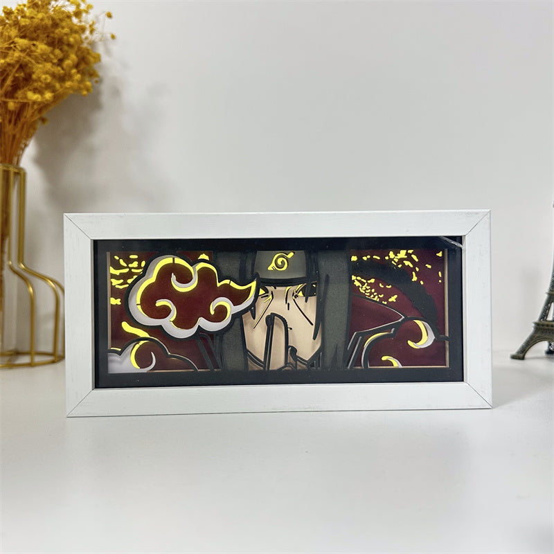 Anime theme RGB paper carving lamp, multi-color mode, remote control dimming