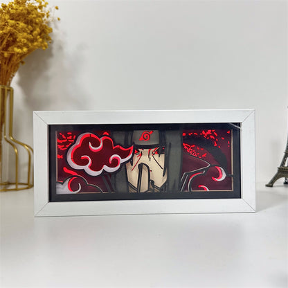 Anime theme RGB paper carving lamp, multi-color mode, remote control dimming