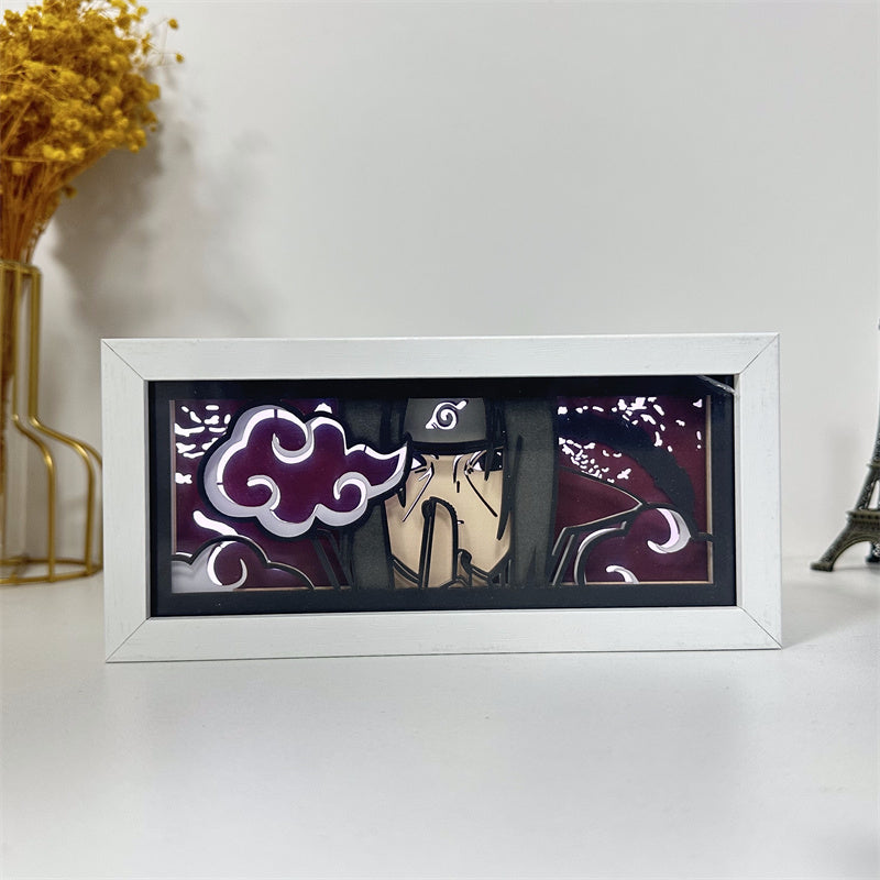 Anime theme RGB paper carving lamp, multi-color mode, remote control dimming