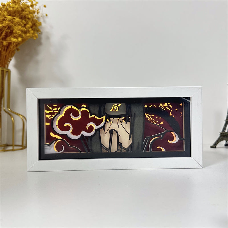 Anime theme RGB paper carving lamp, multi-color mode, remote control dimming