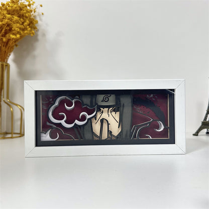 Anime theme RGB paper carving lamp, multi-color mode, remote control dimming