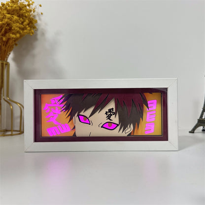 Anime theme RGB paper carving lamp, multi-color mode, remote control dimming