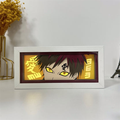 Anime theme RGB paper carving lamp, multi-color mode, remote control dimming