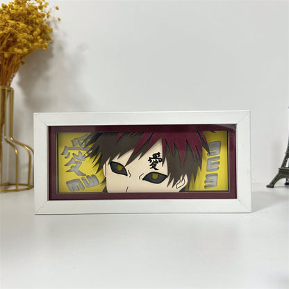 Anime theme RGB paper carving lamp, multi-color mode, remote control dimming