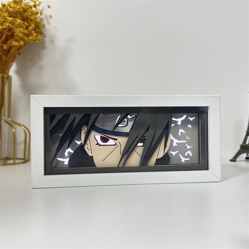 Anime theme RGB paper carving lamp, multi-color mode, remote control dimming