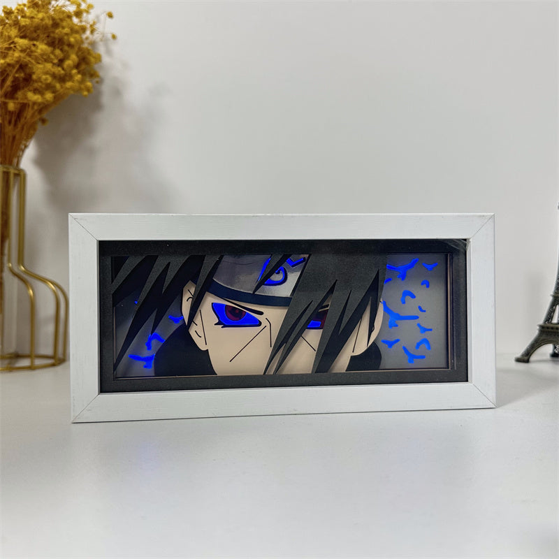 Anime theme RGB paper carving lamp, multi-color mode, remote control dimming