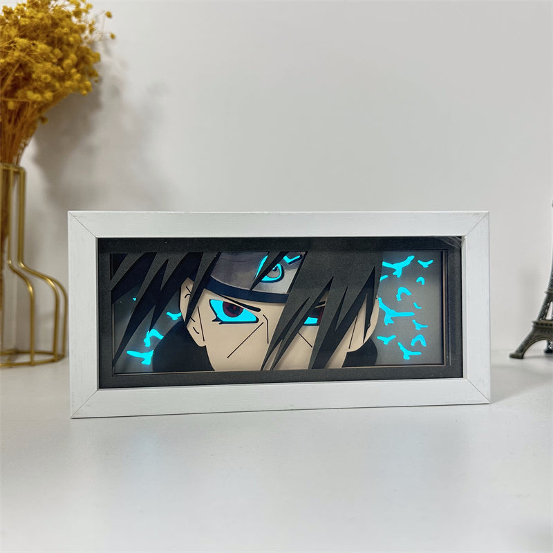 Anime theme RGB paper carving lamp, multi-color mode, remote control dimming