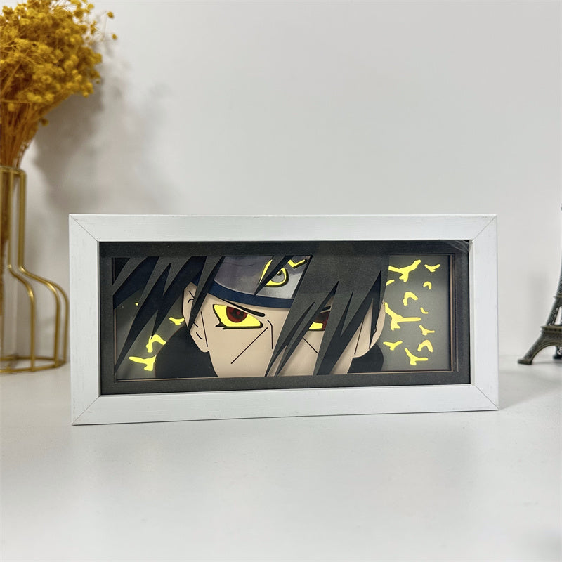 Anime theme RGB paper carving lamp, multi-color mode, remote control dimming