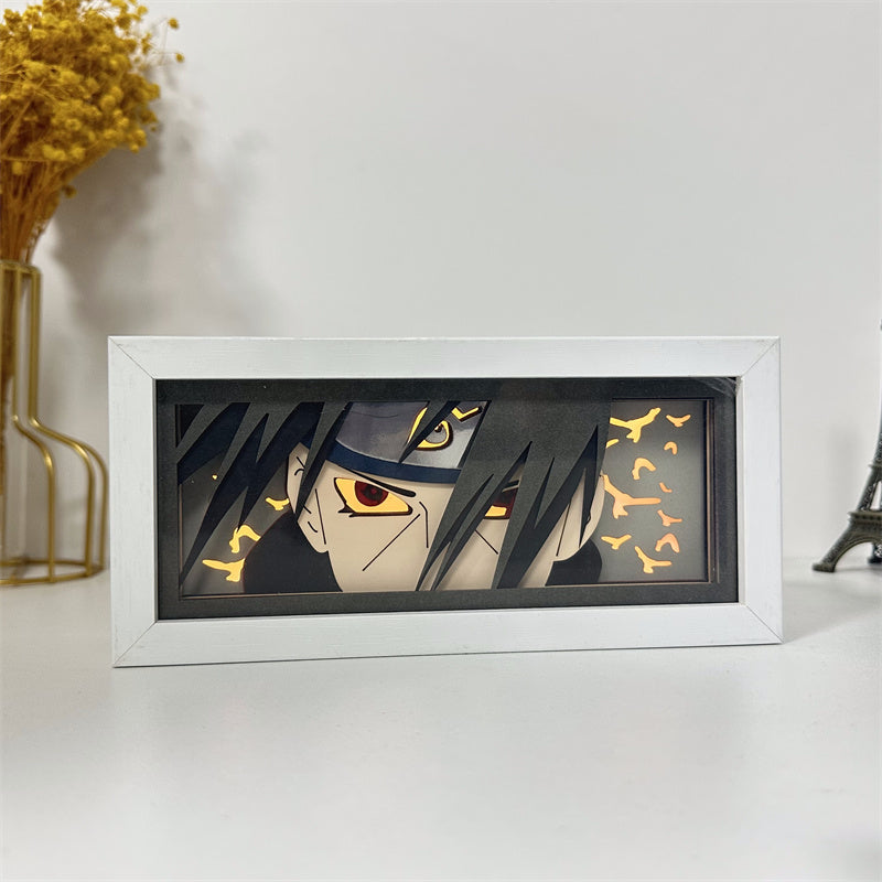 Anime theme RGB paper carving lamp, multi-color mode, remote control dimming