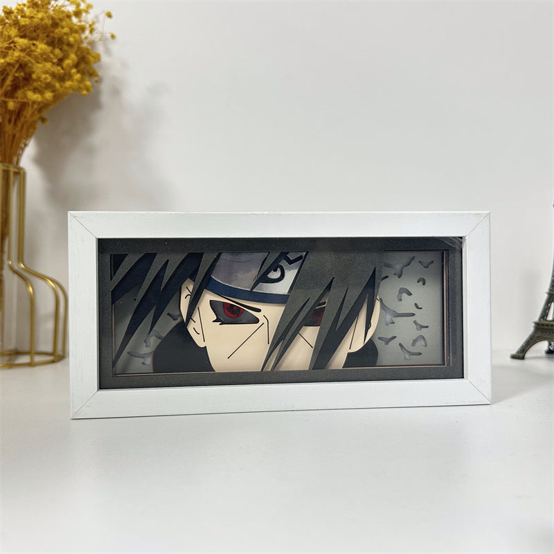 Anime theme RGB paper carving lamp, multi-color mode, remote control dimming