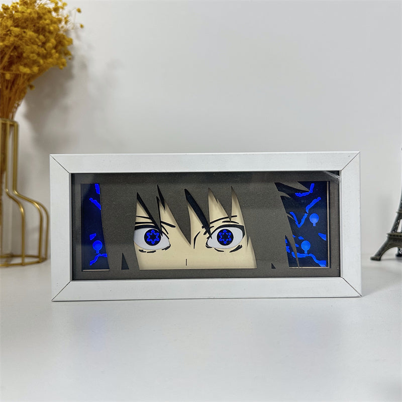 Anime theme RGB paper carving lamp, multi-color mode, remote control dimming