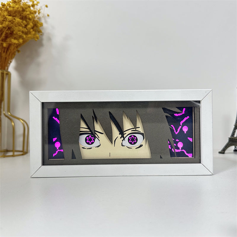 Anime theme RGB paper carving lamp, multi-color mode, remote control dimming