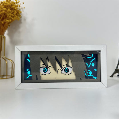 Anime theme RGB paper carving lamp, multi-color mode, remote control dimming
