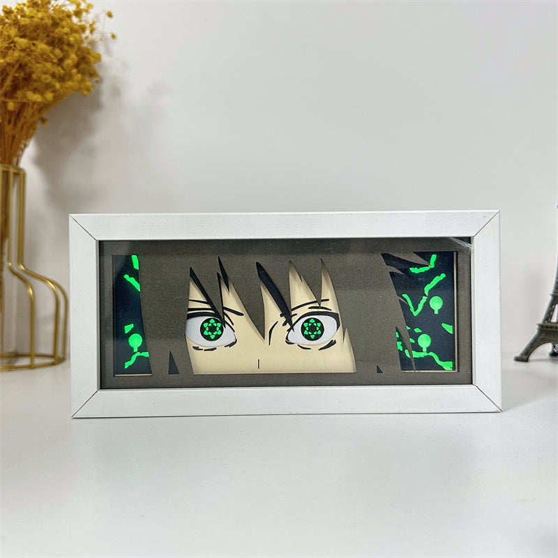 Anime theme RGB paper carving lamp, multi-color mode, remote control dimming
