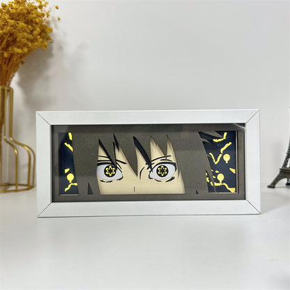 Anime theme RGB paper carving lamp, multi-color mode, remote control dimming