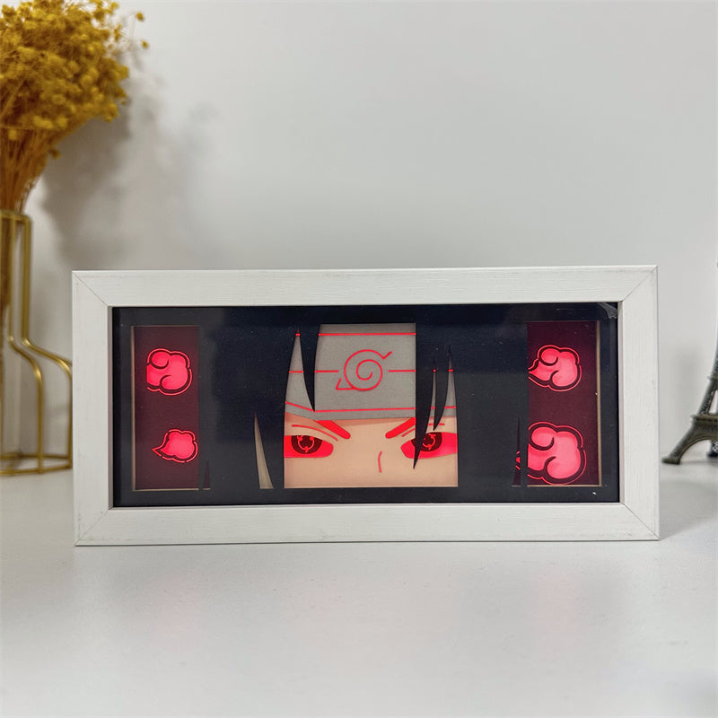 Anime theme RGB paper carving lamp, multi-color mode, remote control dimming