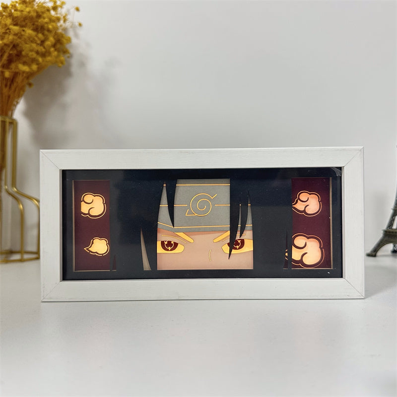 Anime theme RGB paper carving lamp, multi-color mode, remote control dimming