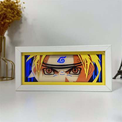 Anime theme RGB paper carving lamp, multi-color mode, remote control dimming