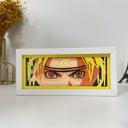 Anime theme RGB paper carving lamp, multi-color mode, remote control dimming