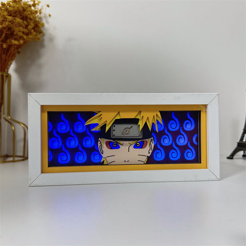 Anime theme RGB paper carving lamp, multi-color mode, remote control dimming